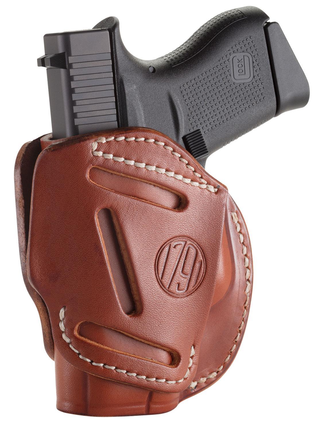 1791 Gunleather 3WH2CBRA 3-Way  IWB/OWB Size 02 Classic Brown Lea