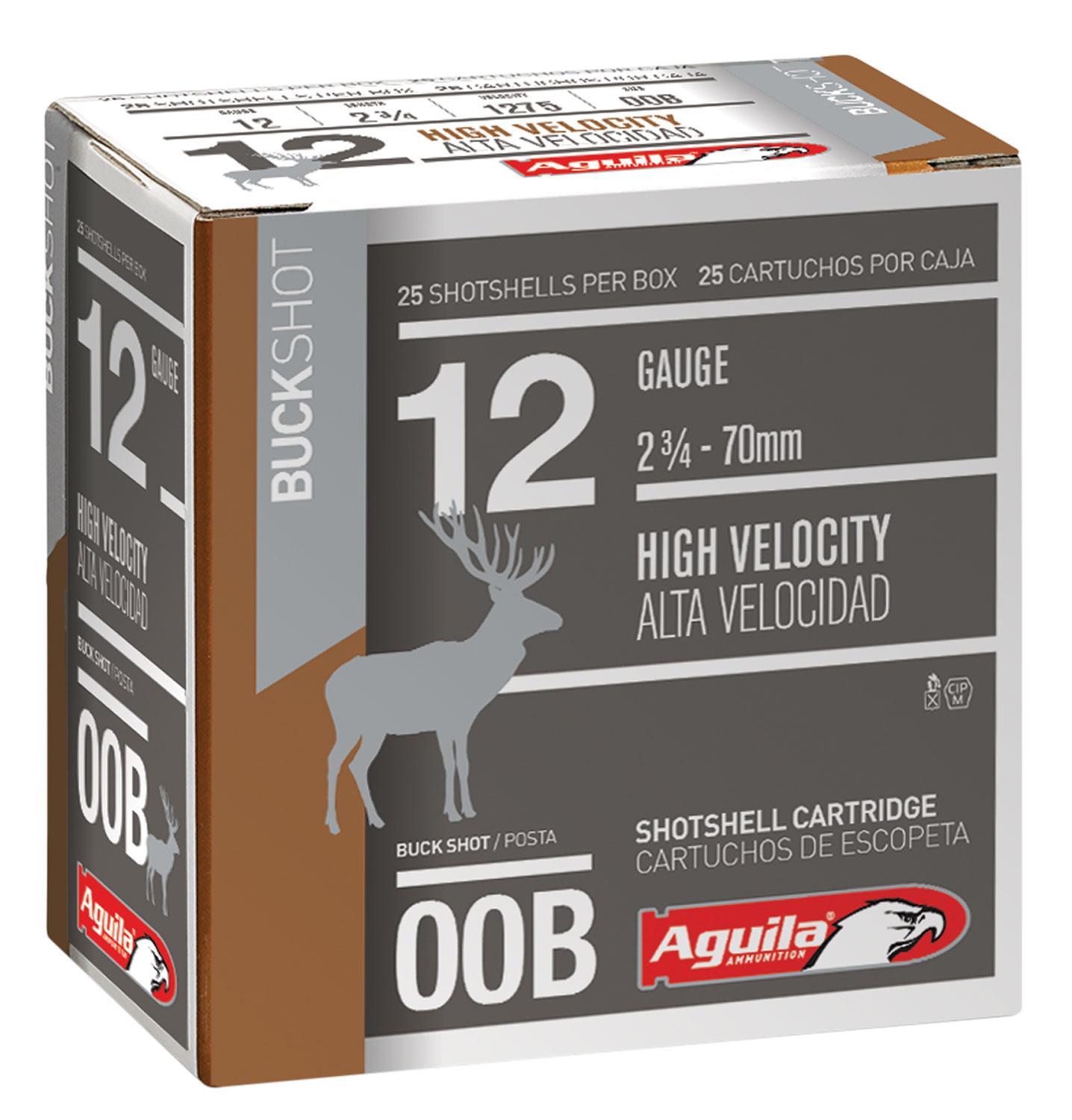 Aguila 1CHB1320 Buckshot High Velocity 12 Gauge 2.75 00 Buck Shot