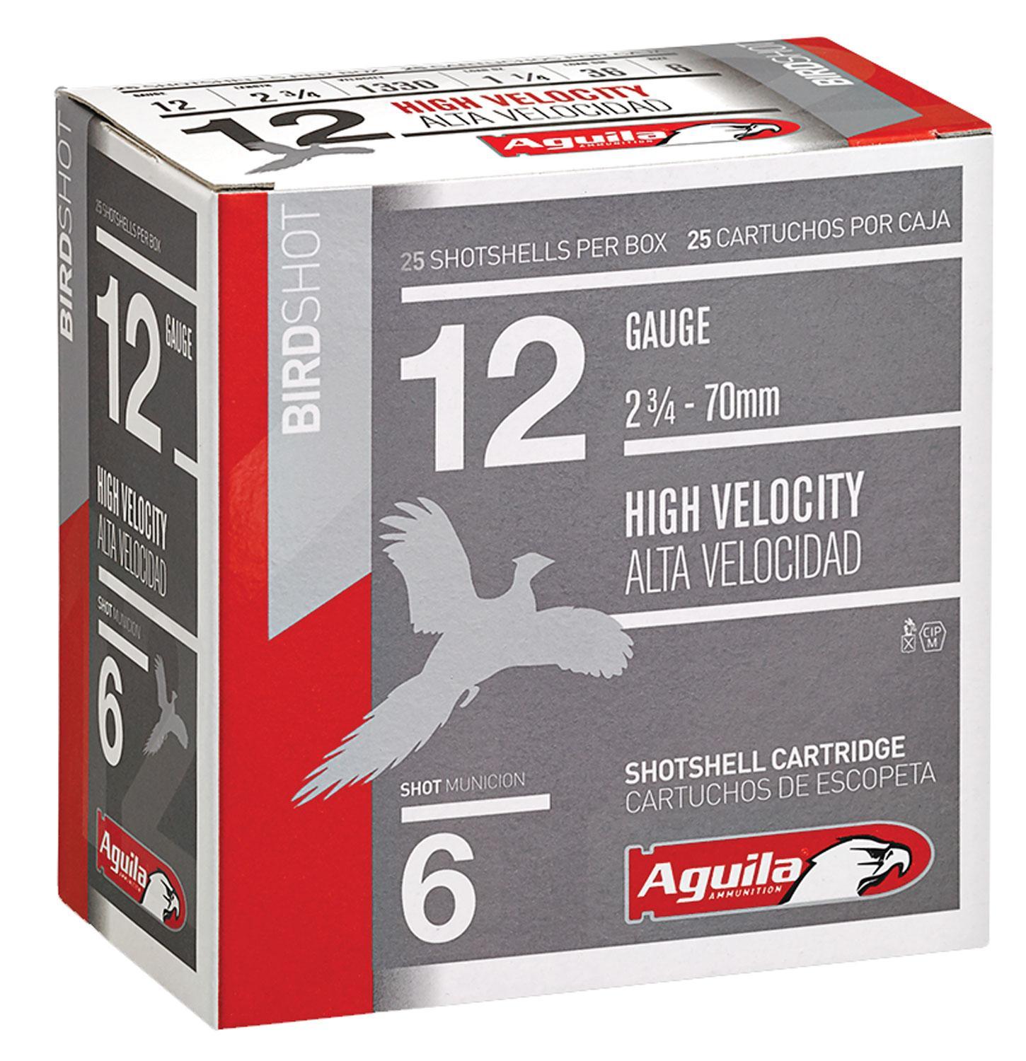 Aguila 1CHB1206 Birdshot High Velocity 12 Gauge 2.75 1 1/4 oz 6 S