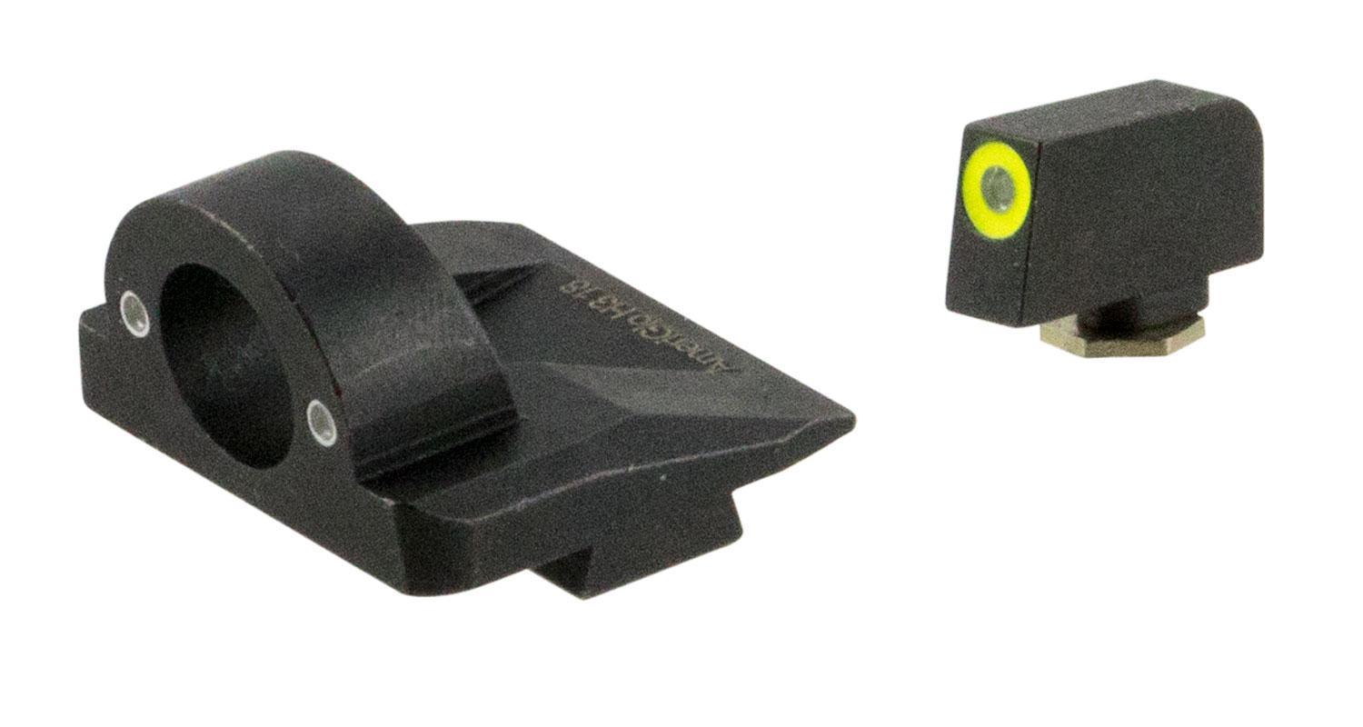 AmeriGlo GL5325 Ghost Ring Sight Set for Glock  Black | Green Tri