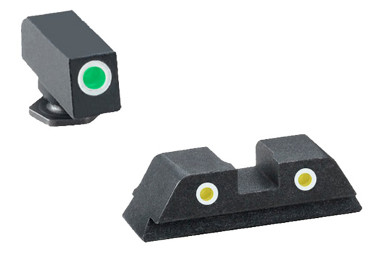 AmeriGlo GL121 Classic Tritium Sight for Glock  Black | Green Tri