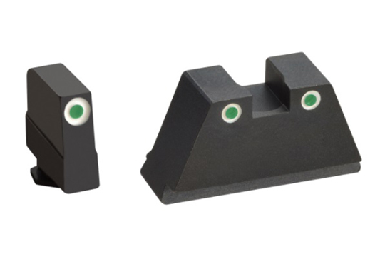 AmeriGlo GL349 Optic Compatible Sight Set for Glock  Black | 3XL