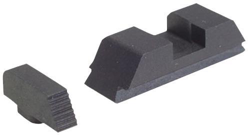 AmeriGlo GT504 Defoor EDC Sight Set for Glock  Black | Black Fron