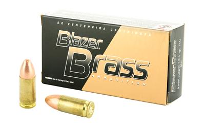 Blazer Ammunition Blazer Brass, 9MM, 124 Grain, Full Metal Jacket, 50 Round Box 5201