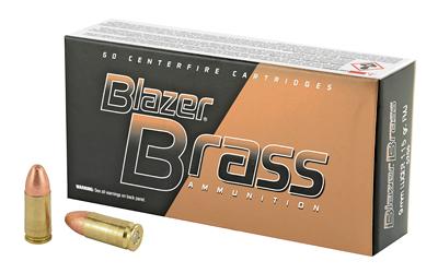 Blazer Ammunition Blazer Brass, 9mm, 115 Grain, Full Metal Jacket, 50 Round Box 5200