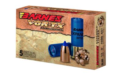 Barnes VOR-TX, 12 Gauge 3, 438 Grain Slug, Shotshell, 5 Round Box 20737