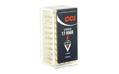 CCI Ammunition V-Max, 17HMR, 17 Grain, Poly Tip, 50 Round Box 49