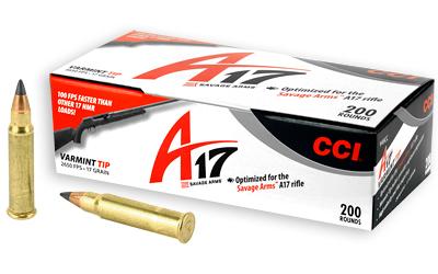CCI Ammunition A17, 17HMR, 17 Grain, V-Max, 200 Round Box 949CC