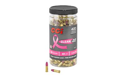 CCI Ammunition CCI 22LR, 40Grain, Pink Soft Point, Clean-22, 400 Round Bottle 955CC
