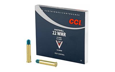 CCI Ammunition Shotshell 22WMR, 52 Grain, Shotshell #12, 20 Round Box 25 CCI Ammunition Shotshell 22WMR, 52 Grain, Shotshell #12, 20 Round Box 25