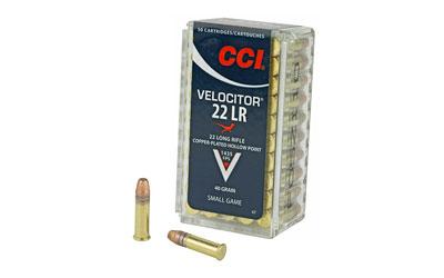 CCI Ammunition Velocitor, 22LR, 40 Grain, Gilded Lead Hollow Point, 50 Round Box 47 CCI Ammunition Velocitor, 22LR, 40 Grain, Gilded Lead Hollow Point, 50 Round Box 47