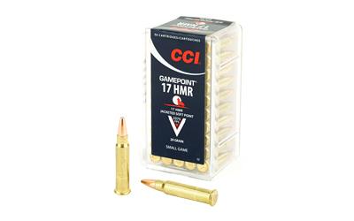 CCI Ammunition Gamepoint, 17HMR, 20 Grain, Jacketed Soft Point, 50 Round Box 52