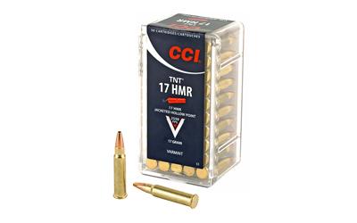 CCI Ammunition TNT, 17 HMR, 17 Grain, Jacketed Hollow Point, 50 Round Box 53