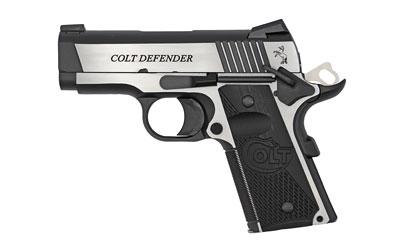 Colt's Manufacturing Combat Elite Defender, 1911, Semi-automatic, Metal Frame Pistol, 9MM, 3 Barrel, Steel, Two-Tone Finish, G10 Grips, Novak Nights Sights, Ambidextrous Thumb Safety, 9 Rounds, 1 Magazine, Upswept Beavertail Grip Safety O7082CE