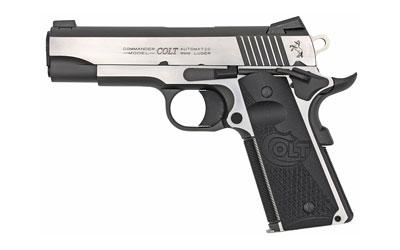 Colt's Manufacturing Combat Elite Commander, 1911, Semi-automatic, Metal Frame Pistol, Commander Size, 45ACP, 4.25 Barrel, Steel, Two-Tone Finish, G10 Grips, Novak Night Sights, Ambidextrous Thumb Safety, 8 Rounds, 1 Magazine, Upswept Beavertail Grip