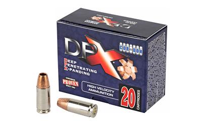 Corbon Ammo Deep Penetrating X Bullet, 9MM, +P, 115 Grain, Barnes X, 20 Round Box DPX09115