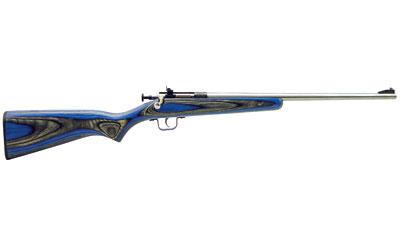 Keystone Sporting Arms Crickett, Gen 2, Compact, Bolt Action, Single Shot Rifle, 22LR, 16.125 Barrel, Stainless Finish, Blue Laminate Stock KSA2223