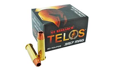 G2 Research Telos, 357 Magnum, 105 Grain, Lead Free, 20 Round Box, California Certified Nonlead Ammunition G00626
