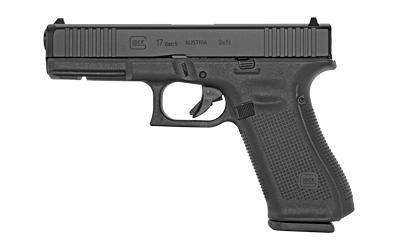 GLOCK 17 Gen 5, Striker Fired, Semi-automatic, Polymer Frame Pistol, Full Size, 9MM, 4.49 Marksman Barrel, nDLC Finish, Fixed Sights, Ambidextrous Slide Stop Lever, Flared Mag Well, No Finger Grooves, Front Serrations 17 Rounds, 3 Magazines PA175S203 GLOCK 17 Gen 5, Striker Fired, Semi-automatic, Polymer Frame Pistol, Full Size, 9MM, 4.49 Marksman Barrel, nDLC Finish, Fixed Sights, Ambidextrous Slide Stop Lever, Flared Mag Well, No Finger Grooves, Front Serrations 17 Rounds, 3 Magazines PA175S203