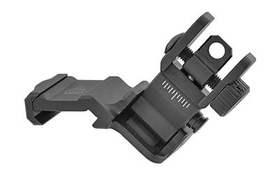Leapers, Inc. - UTG Accu-Sync, AR15 45 Degree Offset Flip-up Rear Sight, Black MT-945