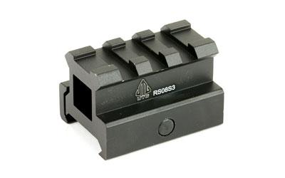 Leapers, Inc. - UTG 3-Slot Compact Riser Mount, .83, Medium Compact Height , Picatinny, Black MNT-RS08S3