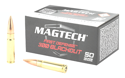 Magtech First Defense, 300 Blackout, 123 Grain, Full Metal Jacket, 50 Round Box 300BLKB