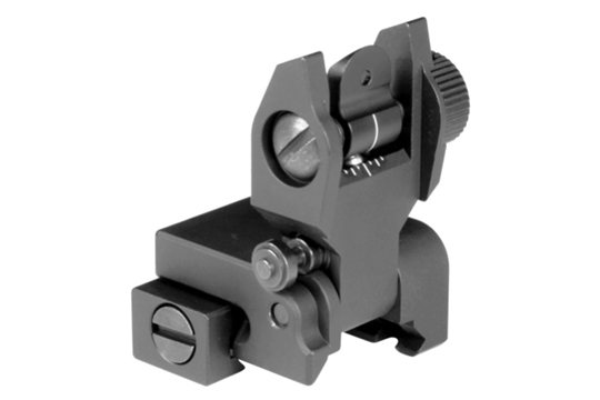 Aim Sports MT201 AR Low Profile Rear Flip Up Sight  Black Anodize