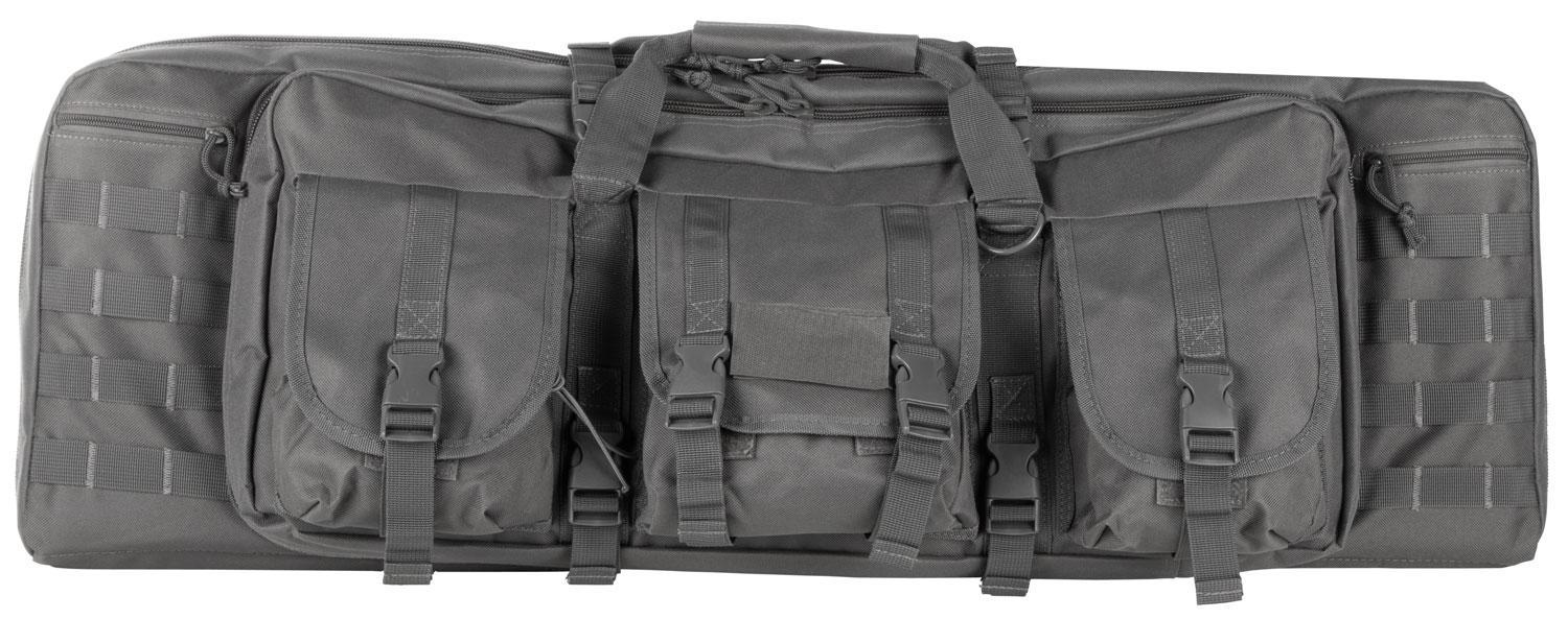NcStar CVDC2946U36 VISM Double Carbine Case Urban Gray PVC Nylon