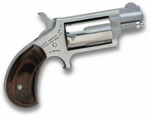 North American Arms 22MS Mini-Revolver *CA Compliant 22 WMR 5 Shot 1.13 Barrel, Overall Stainless Steel Finish, Rosewood Birdshead Grip
