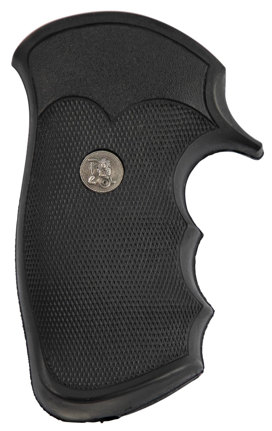 Pachmayr 05054 Decelerator Grip Checkered Black Rubber with Finge
