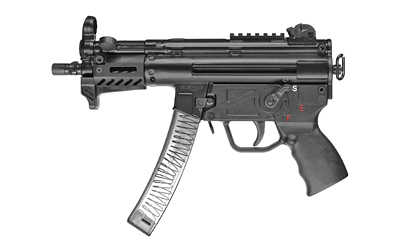 PTR Industries 9KT, Pistol, Semi-automatic, 9MM, 5.83 Barrel, 3 Lug/Threaded Barrel, Steel, Black, Polymer Pistol Grip, Welded Scope Mount, Rear Sling Swivel and Rear Picatinny End Plate, 30 Rounds, 2 Magazines, Aluminum M-LOK Handguard PTR603