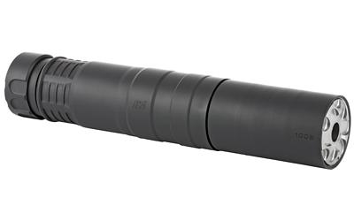 Rugged Suppressors Radiant762 Suppressor, 7.62mm rated to 300 Remington Ultra Magnum, Modular, Full Auto Rated, Titanium and Stellite, Black, Weighs 9.4oz in 5.1 Configuration and 12.5oz in 7.5 Configuration, Black Finish RAD01762