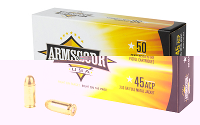 Armscor 45 ACP, 230 Grain, Full Metal Jacket, 50 Round Box FAC45-12N Armscor 45 ACP, 230 Grain, Full Metal Jacket, 50 Round Box FAC45-12N