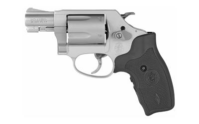 Smith & Wesson Model 637, Double/Single Action, Metal Frame Revolver, J-Frame, 38 Special +P, 1.88 Barrel, Alloy, Matte Finish, Silver, Rubber Crimson Trace Laser Grips, Fixed Sights, 5 Rounds 163052 Smith & Wesson Model 637, Double/Single Action, Metal Frame Revolver, J-Frame, 38 Special +P, 1.88 Barrel, Alloy, Matte Finish, Silver, Rubber Crimson Trace Laser Grips, Fixed Sights, 5 Rounds 163052