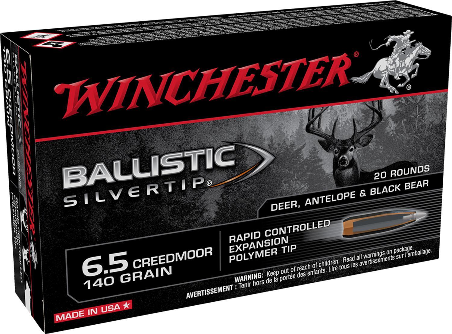 Winchester Ammo SBST65CM Ballistic Silvertip  6.5 Creedmoor 140 g